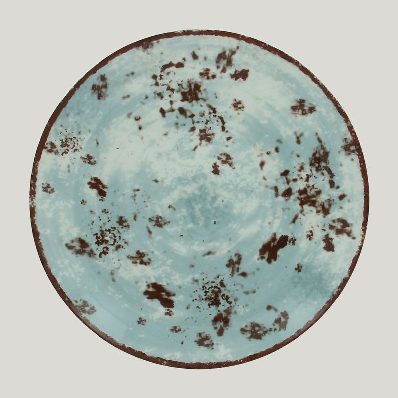 Тарелка RAK Porcelain Peppery круглая плоская 31 см, голубой цвет