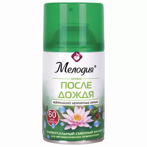 Сменный баллон 250мл МЕЛОДИЯ После дождя, для автомат. освеж./6