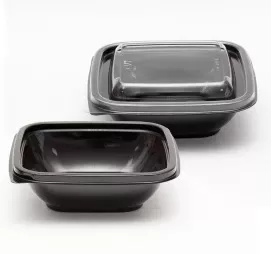 Контейнер СП (160*160*45) 500 мл. черный ПЭТ 75шт/упак/6