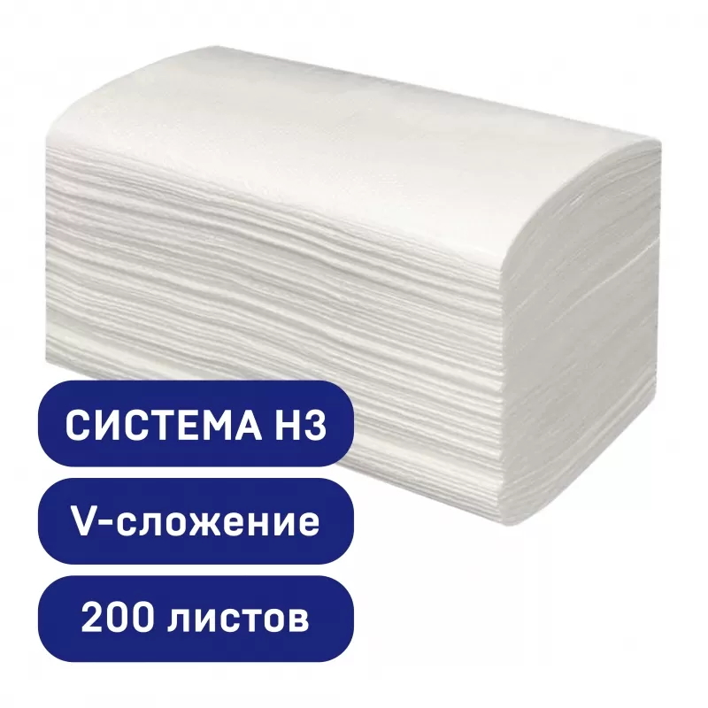 Полотенца лист. V слож. 2сл 200л Мерида /15 Н3