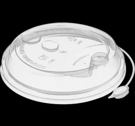 Крышка д/стаканов прозрачная  с питейником и застежкой 80мм Каштан 50шт/упак/20
