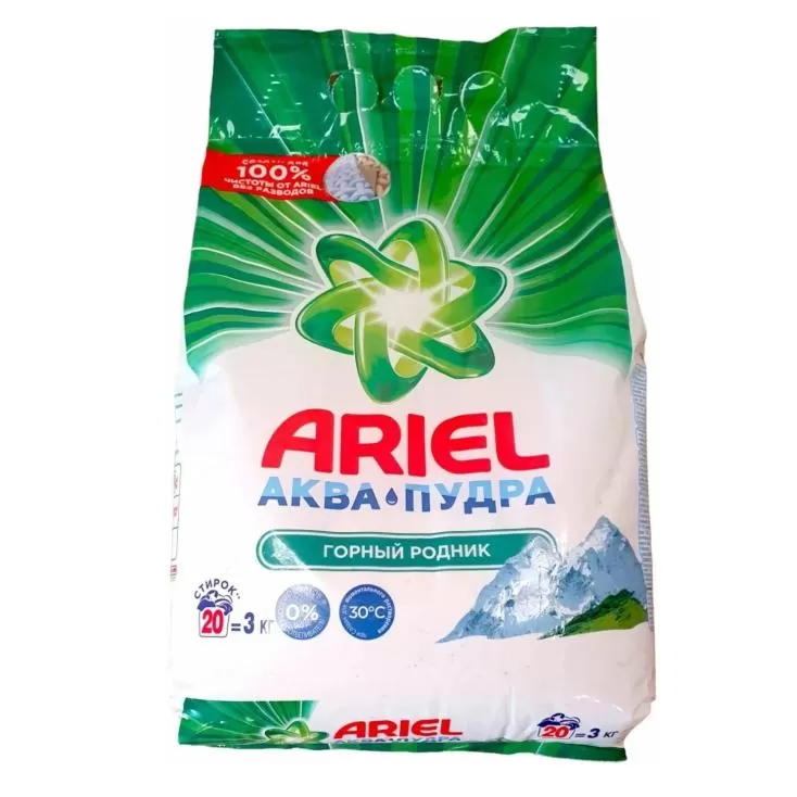 Стиральный порошок-автомат 3 кг, ARIEL (Ариэль)ГОРНЫЙ РОДНИК