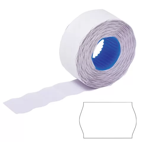 Этикет лента 26*16мм,волна бел. 5рул/упак/