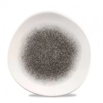 Тарелка мелкая «Волна» d21 см, без борта, Raku Quartz Black