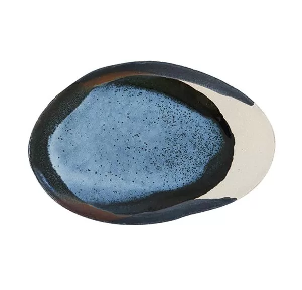 Блюдо овальное 24×16 см, h 1,5 см, цвет awa, Wabi