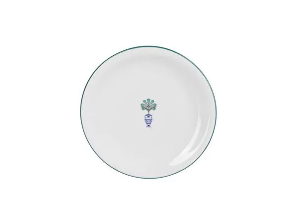 Тарелка мелкая 18 см, кант зеленый, Vaso Piccolo DS13