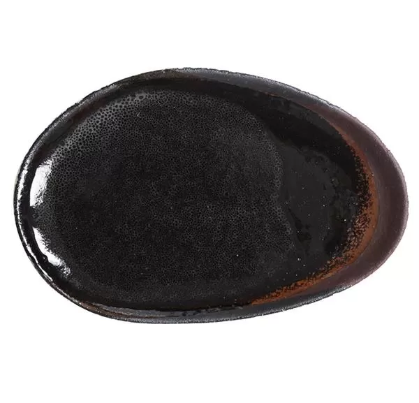 Блюдо овальное 25×36 см, h 2,5 см, цвет kemuri, Wabi