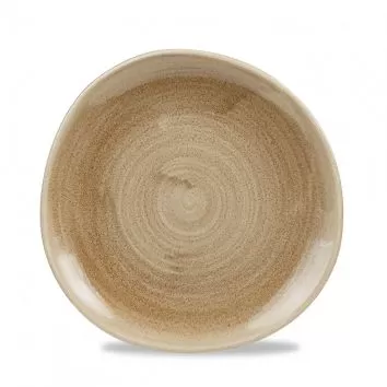 Тарелка мелкая «Волна» d21 см, без борта, Stonecast Patina Antique Taupe