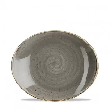 Блюдо овальное 19,2см, без борта, Stonecast, цвет Peppercorn Grey
