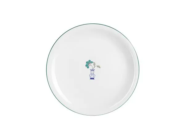 Тарелка мелкая 28 см, кант зеленый, Vaso Piccolo DS18