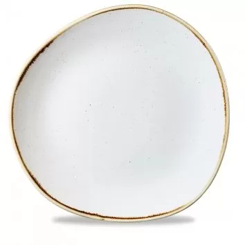Тарелка мелкая «Волна» d28,6см, без борта, Stonecast, цвет Barley White