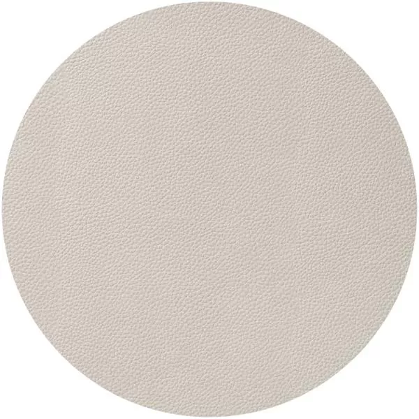 Салфетка подстановочная (коастер) d 18 см, искуств. кожа (ПУ), декор beige, LAV