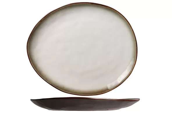 Тарелка овальная 27×23 см, матовая, PLATO