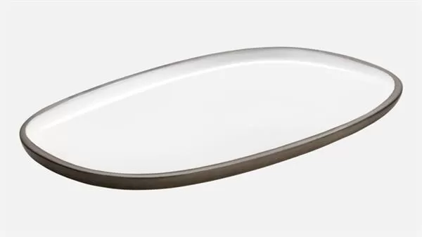 Блюдо овальное 30×18 см, h 1,2 см, цвет белый, ReNew