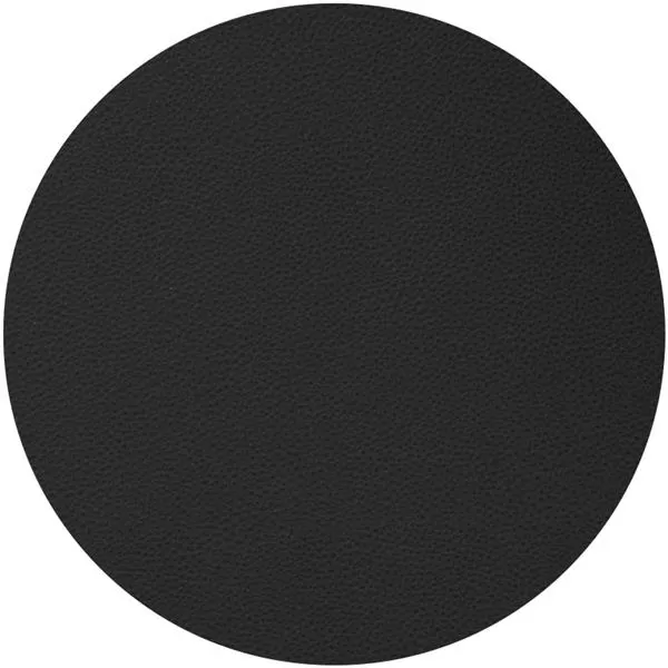 Салфетка подстановочная (коастер) d 18 см, искуств. кожа (ПУ), декор black, LAV