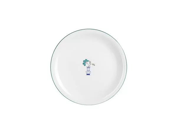 Тарелка мелкая 26 см, кант зеленый, Vaso Piccolo DS18