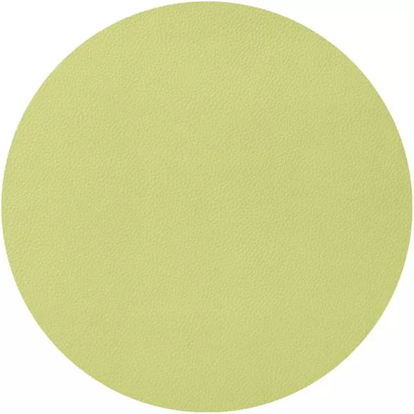 Салфетка подстановочная (плейсмат) d 37 см, искуств. кожа (ПУ), декор apple green, LAV