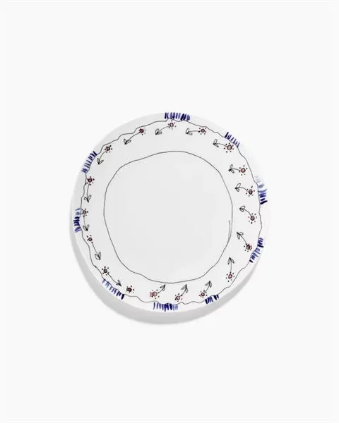 Тарелка 24 см Anemone Milk Midnight Flowers