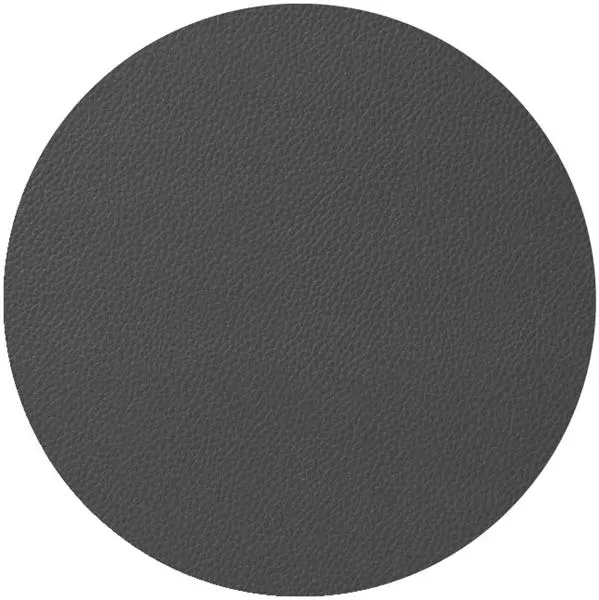 Салфетка подстановочная (коастер) d 10 см, искуств. кожа (ПУ), декор dark grey, LAV