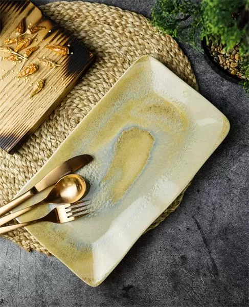 Блюдо прямоугольное 28,5×16 см h 1,6 см, Stoneware Pearl