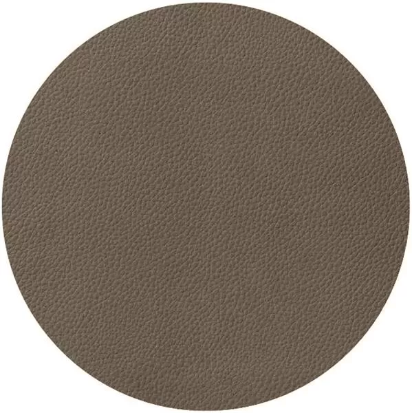 Салфетка подстановочная (коастер) d 10 см, искуств. кожа (ПУ), декор taupe, LAV
