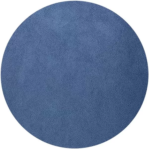 Салфетка подстановочная (коастер) d 18 см, искуств. кожа (ПУ), декор blue, LAV