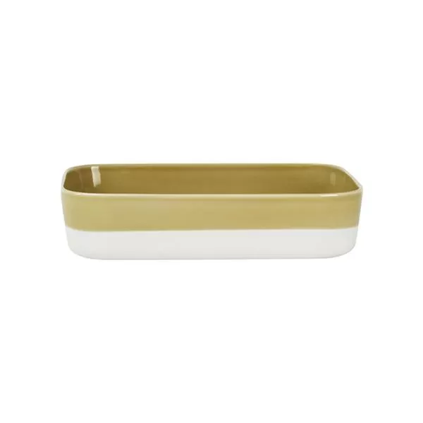 Салатник прямоугольный 27,5×19 см, h 6,5 см, цвет vert argile, Cantine