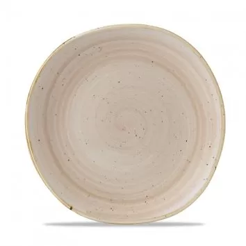 Тарелка мелкая «Волна» d26,4см, без борта, Stonecast, цвет  Nutmeg Cream