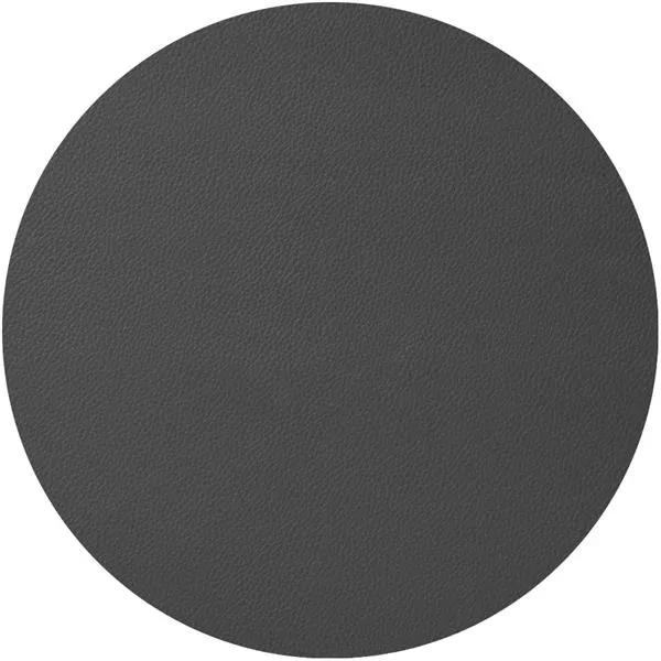 Салфетка подстановочная (плейсмат) d 37 см, искуств. кожа (ПУ), декор dark grey, LAV