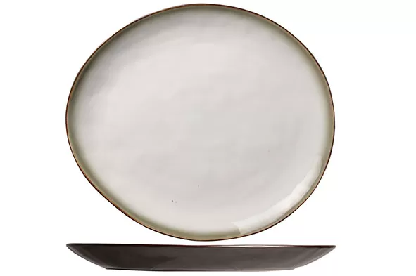 Тарелка овальная 32,5×28,5 см, матовая, PLATO