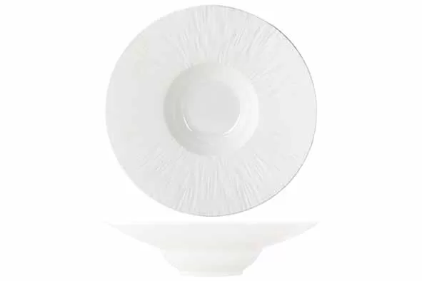Тарелка с широким римом для пасты d 23,8 см h 6 см, Pure White