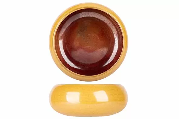 Салатник с закругленным бортом d 12,6 см h 5,9 см, Elements Mustard
