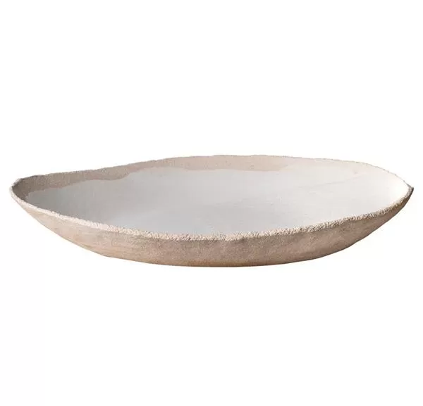 Салатник 50×44 см, h 7 см, цвет blanc a la cendre, Wabi