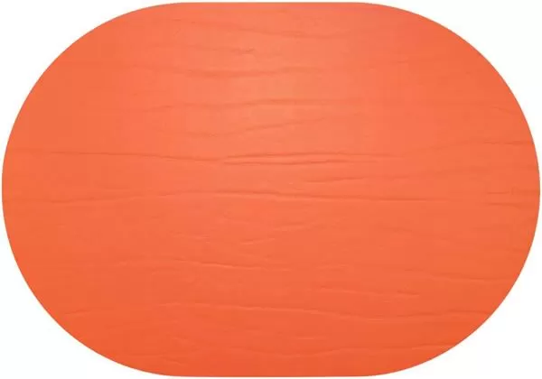 Салфетка подстановочная (плейсмат) овальная 34×42 см, перераб. кожа, декор orange, Dumbo