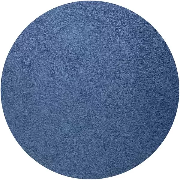 Салфетка подстановочная (плейсмат) d 37 см, искуств. кожа (ПУ), декор blue, LAV