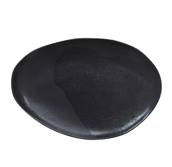 Блюдо овальное 25×36 см, h 2,5 см, цвет noir, Wabi