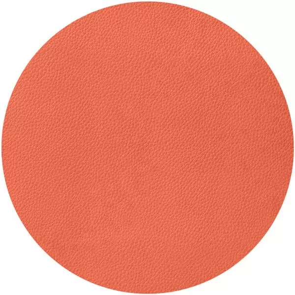 Салфетка подстановочная (коастер) d 18 см, искуств. кожа (ПУ), декор orange, LAV