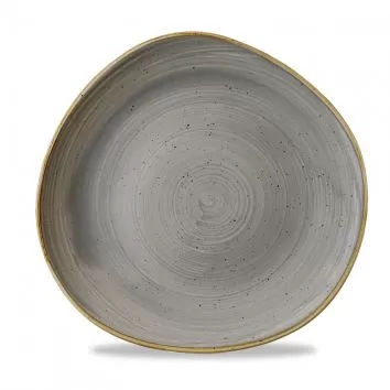 Тарелка мелкая «Волна» d28,6см, без борта, Stonecast, цвет Peppercorn Grey