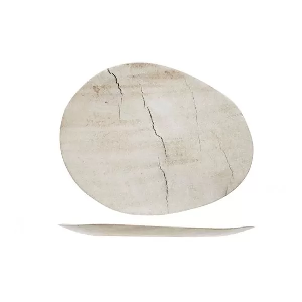 Тарелка овальная 27×21,2 см h 1,6 см, LITHOS