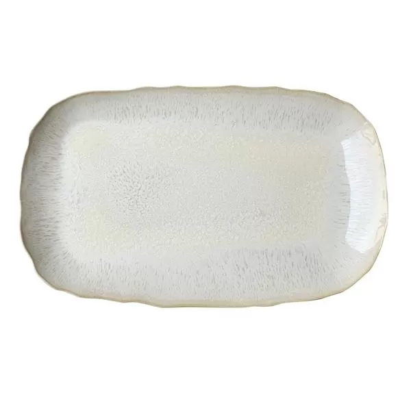 Блюдо прямоугольное 39×23 см, h 3 см, цвет perle, Plume