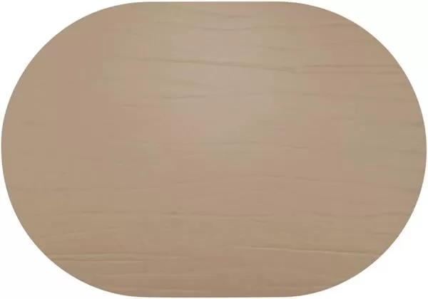 Салфетка подстановочная (плейсмат) овальная 34×42 см, перераб. кожа, декор taupe, Dumbo