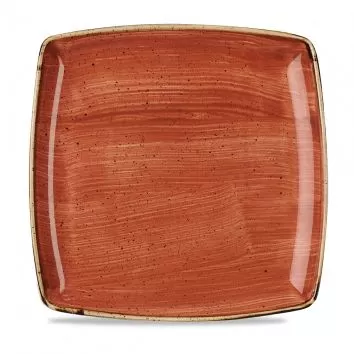 Тарелка мелкая квадратная 26,8см, без борта, Stonecast, цвет Spiced Orange
