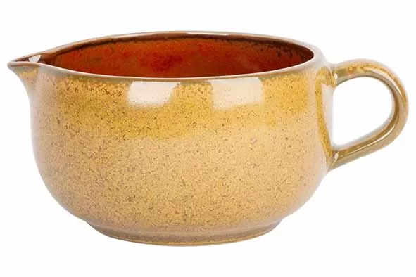 Молочник / соусник с ручкой 160 мл, d 9 см h 5 см, Elements Mustard