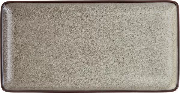 Тарелка без рима прямоугольная 23×12 см, Ston grey, World of Colours