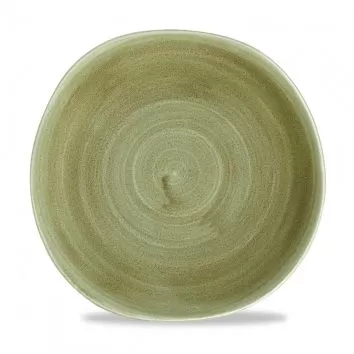 Тарелка мелкая «Волна» d26,4 см, без борта, Stonecast Patina Burnished Green