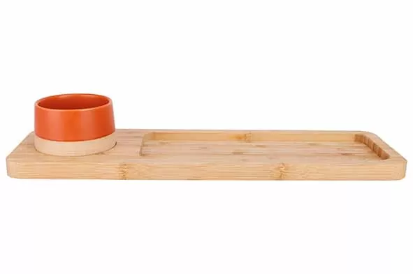 Доска сервировочная 48×12 см + 3 салатника d 9,5 h 5,5 см , DELA