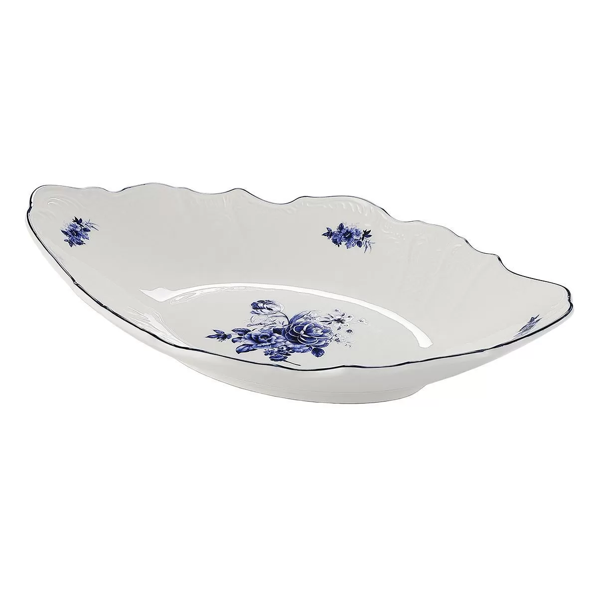 Блюдо сервировочное, 33*21,5 см, 800 мл, коллекция "Blue Flower"  P.L. Proff Cuisine