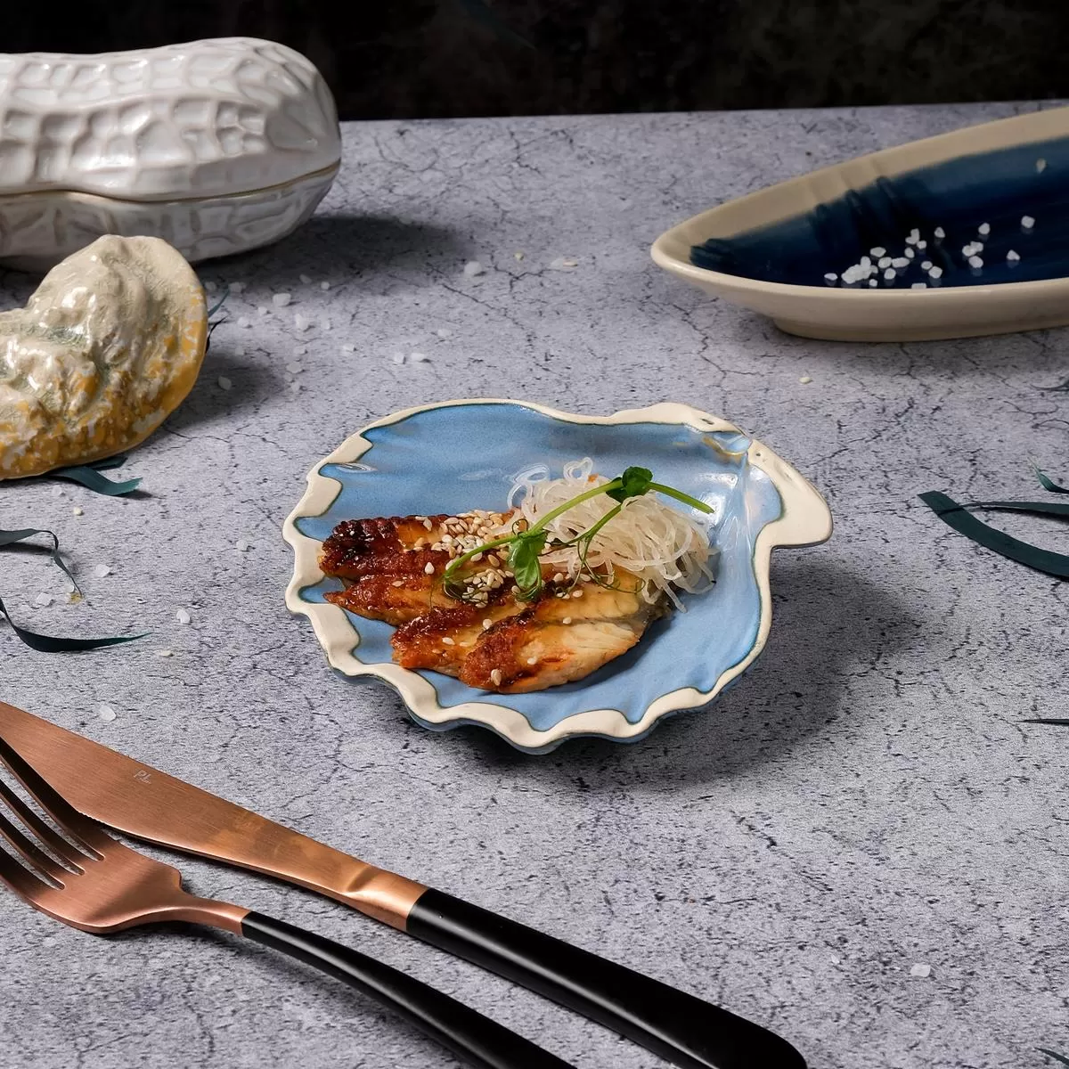 Блюдо 13 см,керамика "Frutti di Mare" P.L.