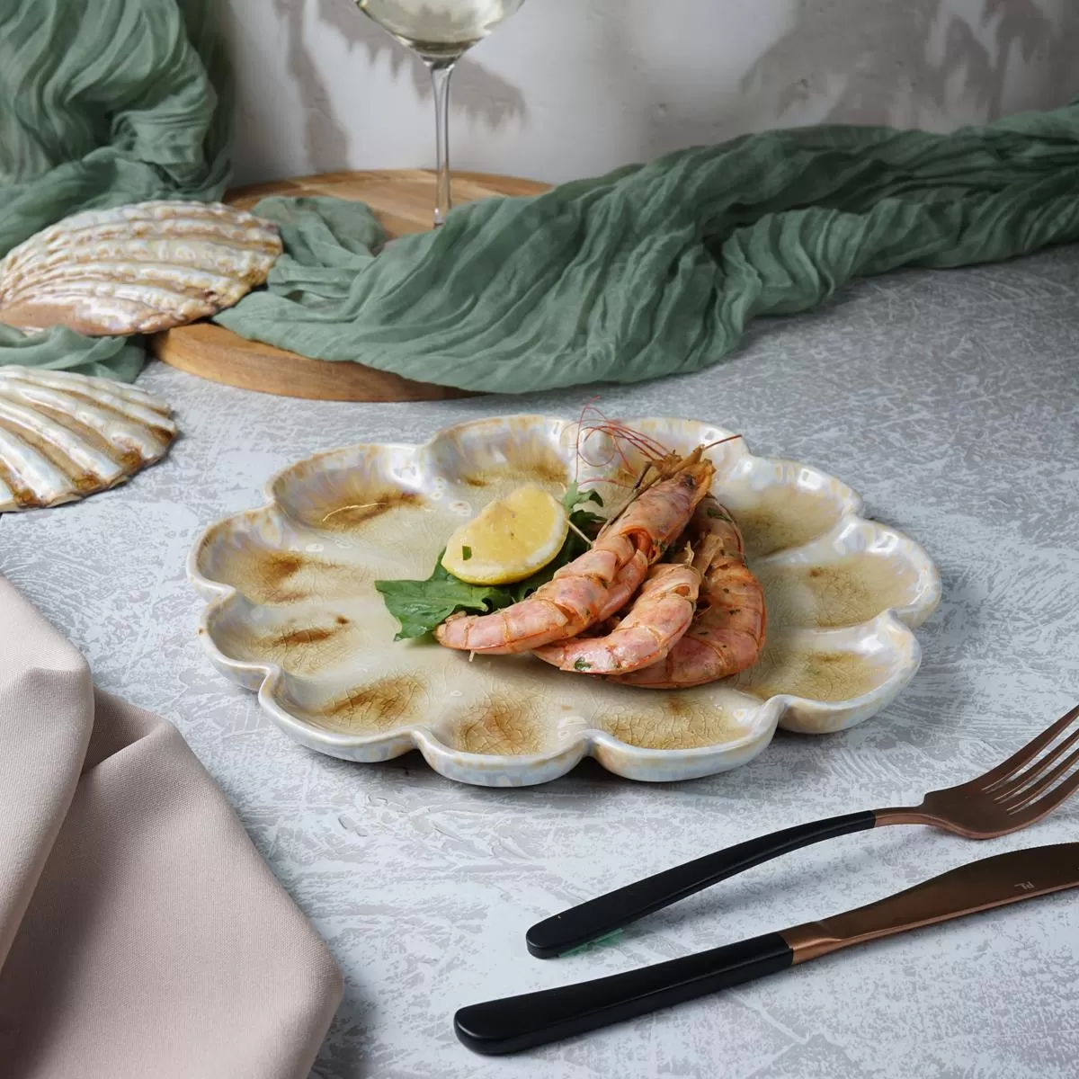 Блюдо 28 см,керамика "Frutti di Mare" P.L.
