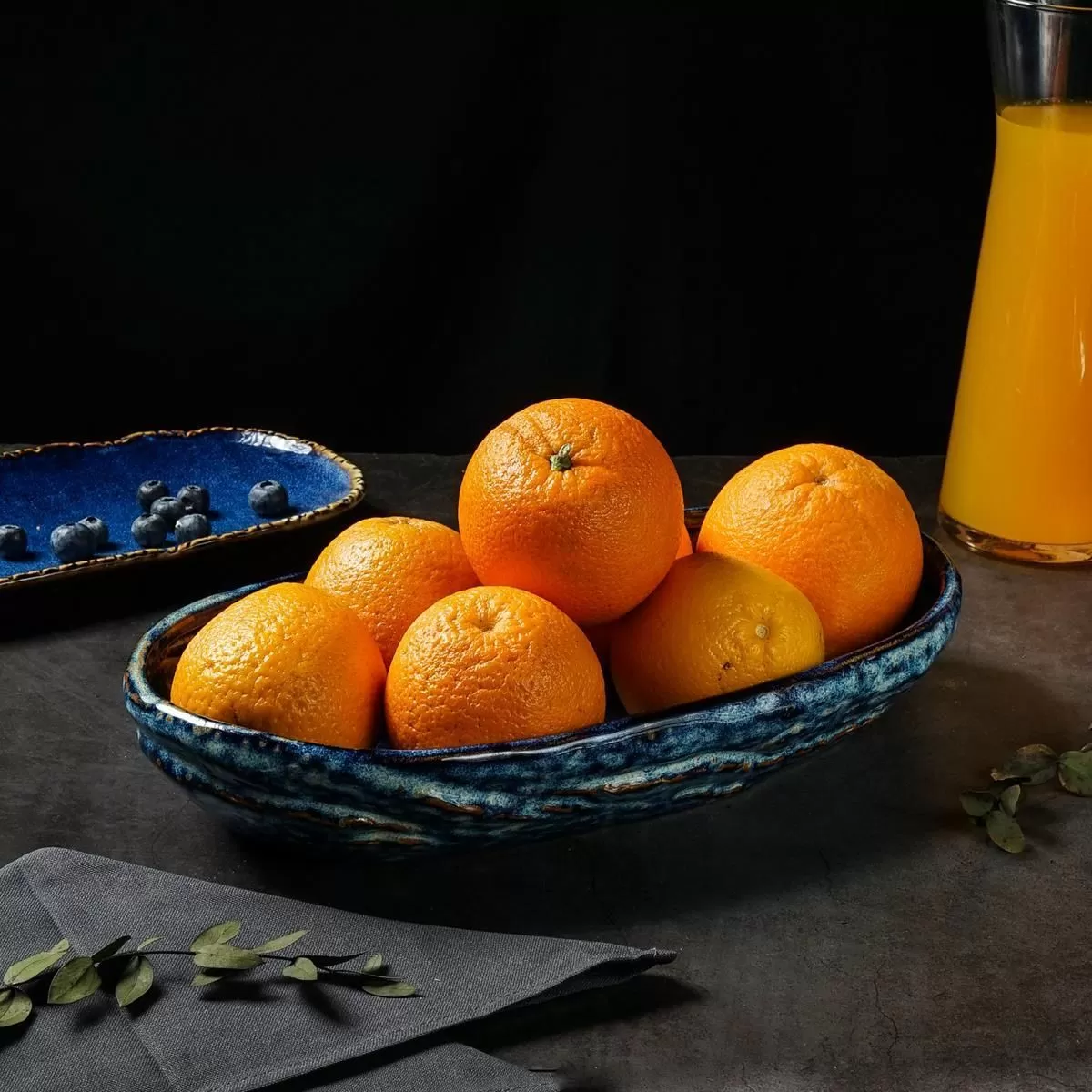 Блюдо 2 л, 35*20,5 см, фарфор,серия "Aqua Blue", P.L. — Proff Cuisine